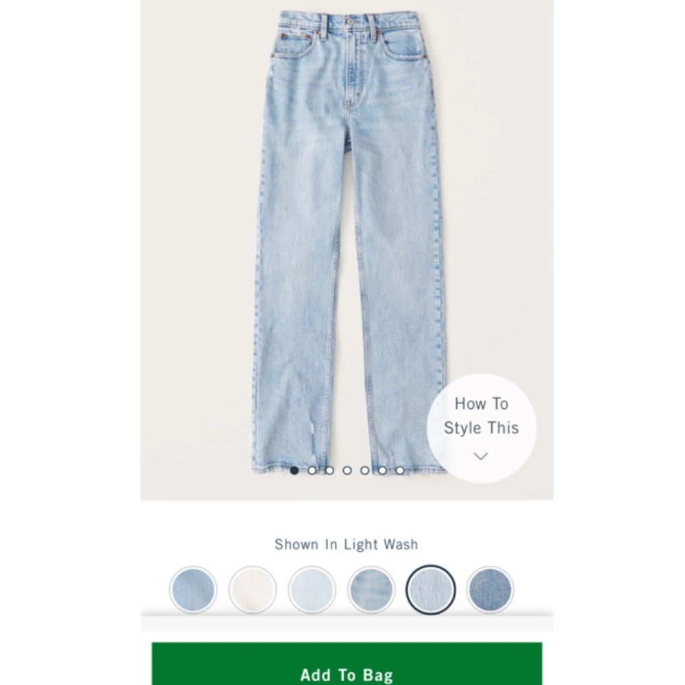 Abercrombie 90s high-rise straight jeans